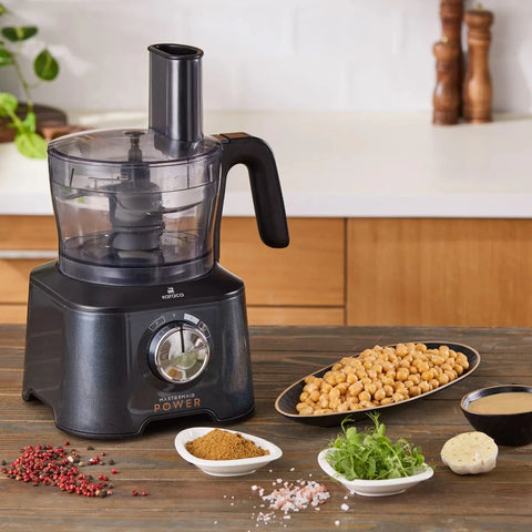 Mastermaid Power Max, 11 in 1 Food Processor, Shiny Black, 2500W