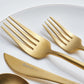 Jupiter, 60 Piece Stainless Steel Cutlery Set for 12 People, Matte Gold