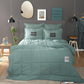 Motto Cotton Comfort, Quilt Set, Double, Petrol