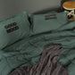 Motto Cotton Comfort, Quilt Set, Double, Petrol