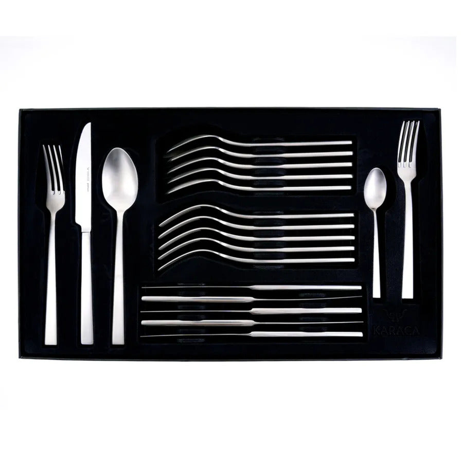 Roanne, 30 Piece Stainless Steel Cutlery Set for 6 People, Silver