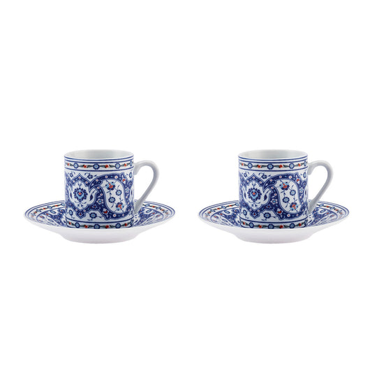 Karaca Gulhane Set cesti de cafea pentru 2 persoane 80 ml