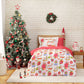 New Year Young Snow Globe, 100% Turkish Cotton Duvet Cover Set, Single, Multi