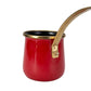 Karaca Troy Enamel Turkish Coffee Pot, 350ml, Red Gold