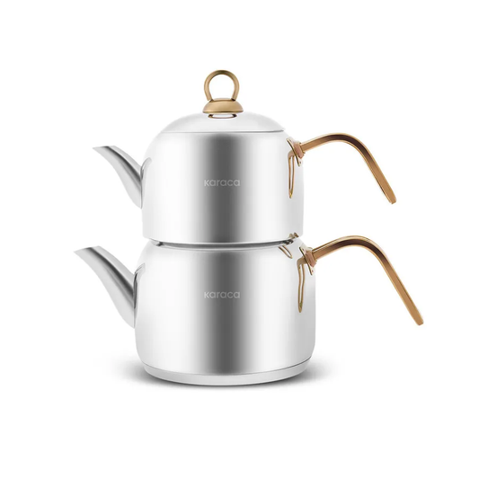 Urban, Stainless Steel Teapot Set, Induction, Medium, Silver Gold