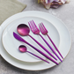 Orion, 30 Piece Stainless Steel Cutlery Set for 6 People, Purple