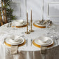 Streamline Middle, 12 Piece New Generation Bone Dinner Set for 4 People, White Gold