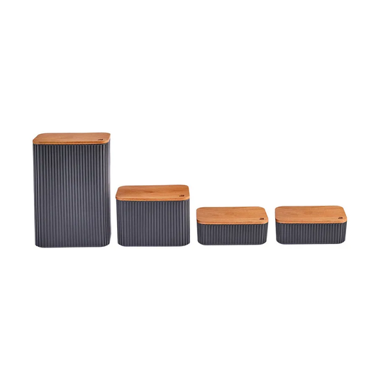 Massimo, 4 Piece Storage Container Set, Anthracite