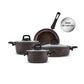 Biogranite, 7 Piece Cookware Set, Induction, Blackgold