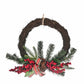 New Year Christmas Ribbon, Door Ornament, 40cm, Brown Multi