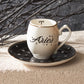 Signs of the Zodiac Aries, 2 Piece Porcelain Espresso Turkish Coffee Cup Set for 1 People, 90ML, Multi