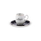 Signs of the Zodiac Aries, 2 Piece Porcelain Espresso Turkish Coffee Cup Set for 1 People, 90ML, Multi