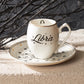 Signs of the Zodiac Libra, 2 Piece Porcelain Espresso Turkish Coffee Cup Set for 1 People, 90ML, Multi