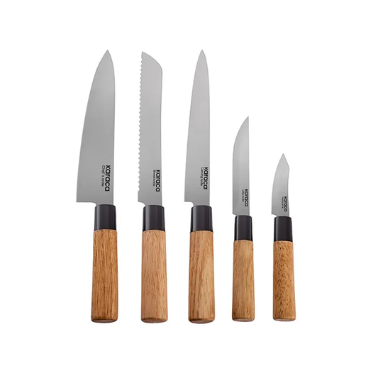 Cruze, 5 Piece Knife Set, Wood Black