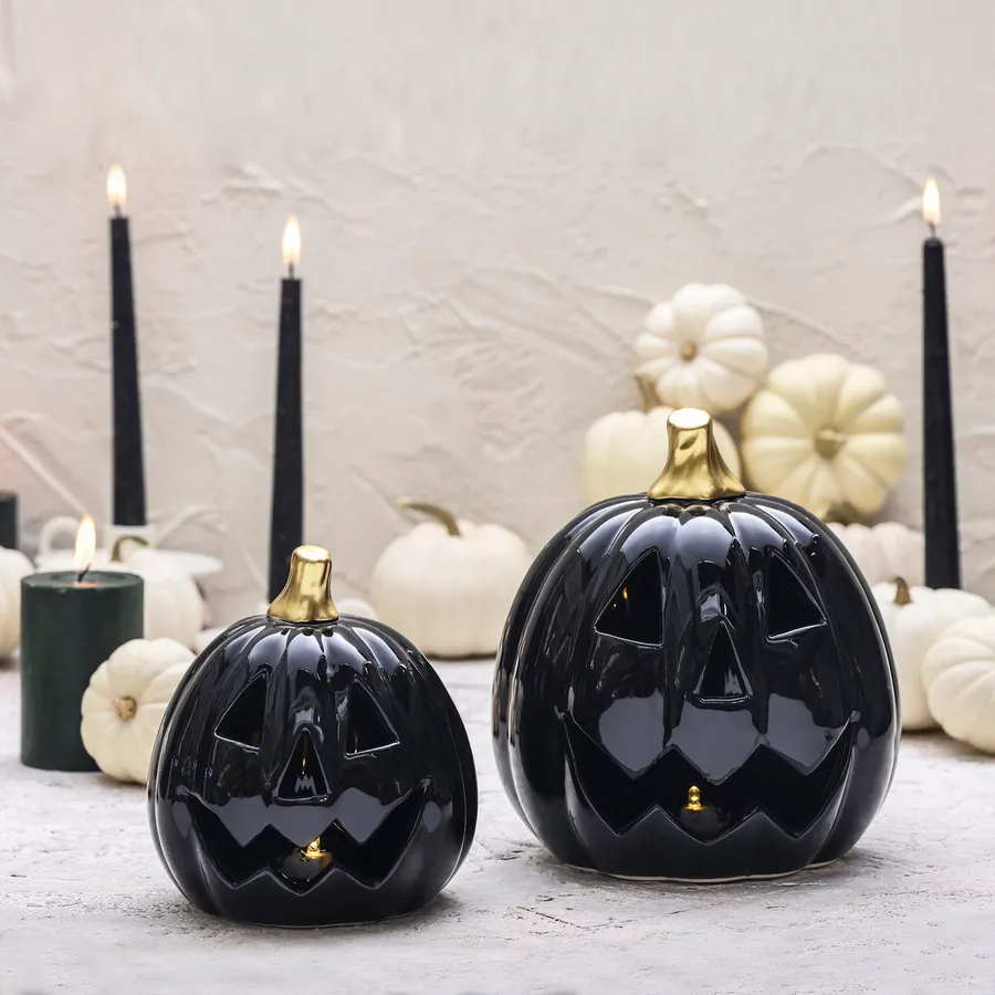 Halloween, Led Light Trinket, 15cm, Black Gold