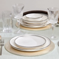 Eclipse, 57 Piece New Generation Bone Dinner Set for 12 People, White Platinum