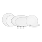 Eclipse, 57 Piece New Generation Bone Dinner Set for 12 People, White Platinum