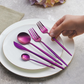 Orion, 30 Piece Stainless Steel Cutlery Set for 6 People, Purple