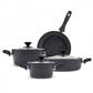 Defne Biogranite, 7 Piece Non-Stick Cookware Set, Black