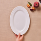 Cody, New Generation Bone Serving Plate, 35cm, White