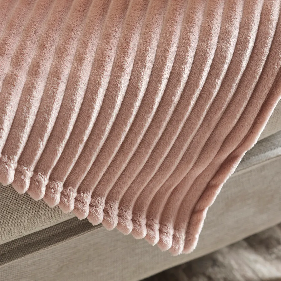 Ruby Stripe Wellsoft, Double Blanket, Pink