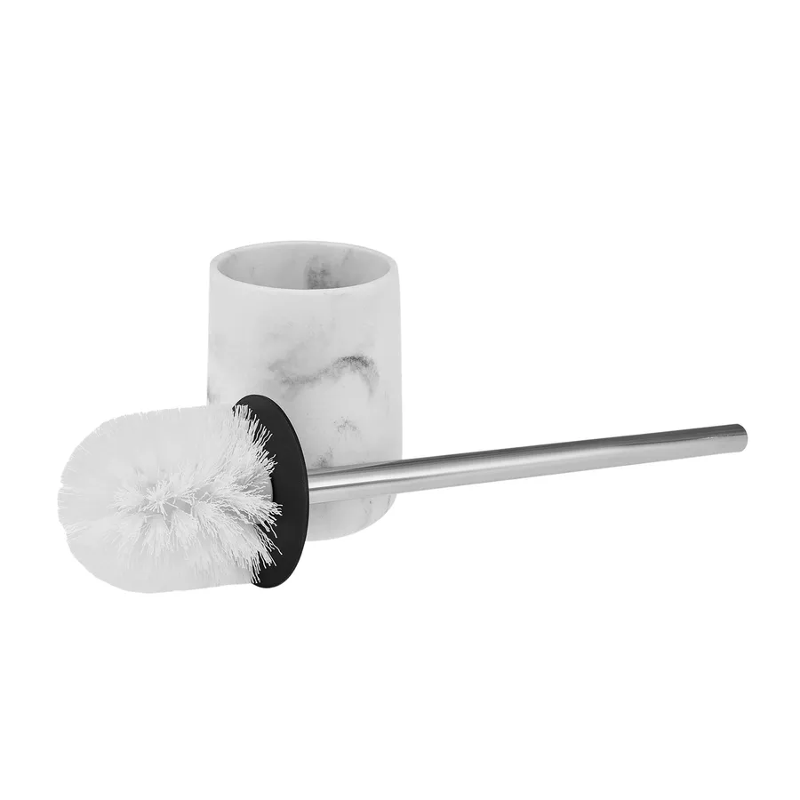 Marble, Toilet Brush Holder, White