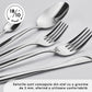 Lizbon, 60 Piece Stainless Steel Cutlery Set for 12 People, Silver