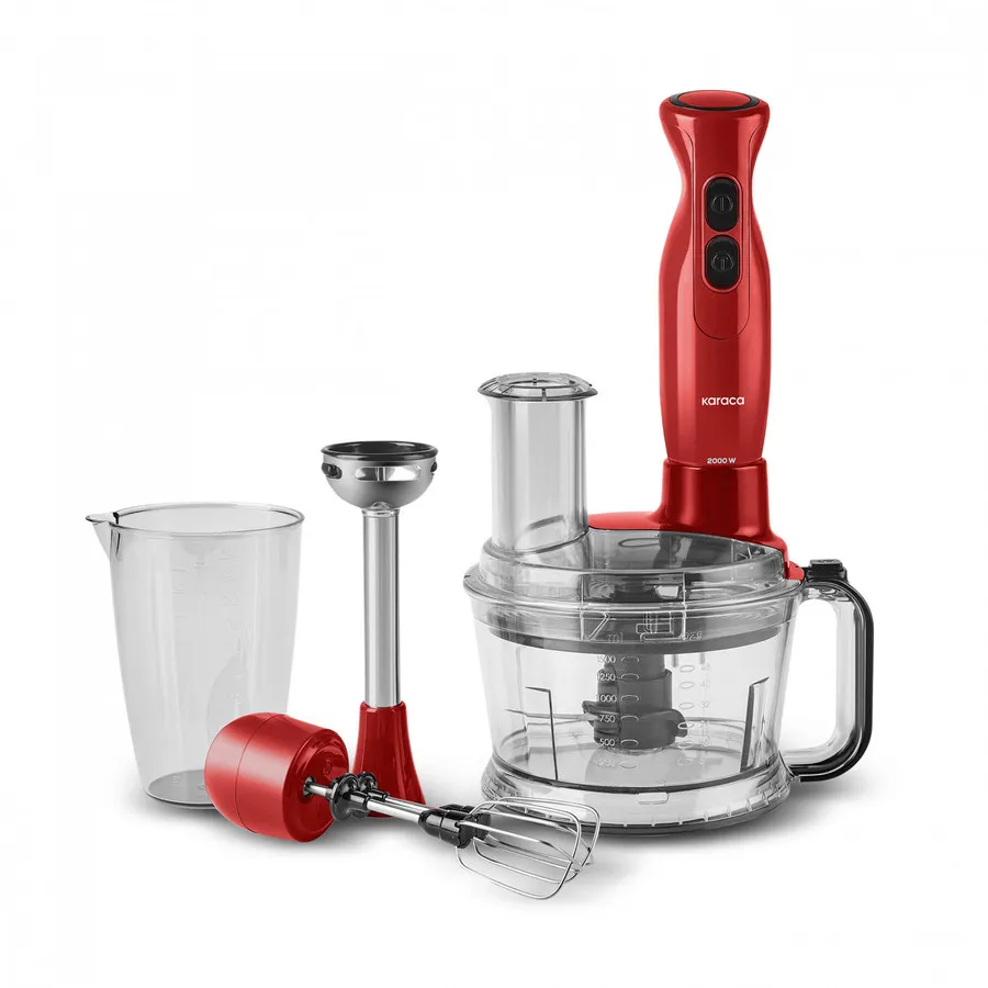 Pro-Multimax, Food Processor, Red, 2000W