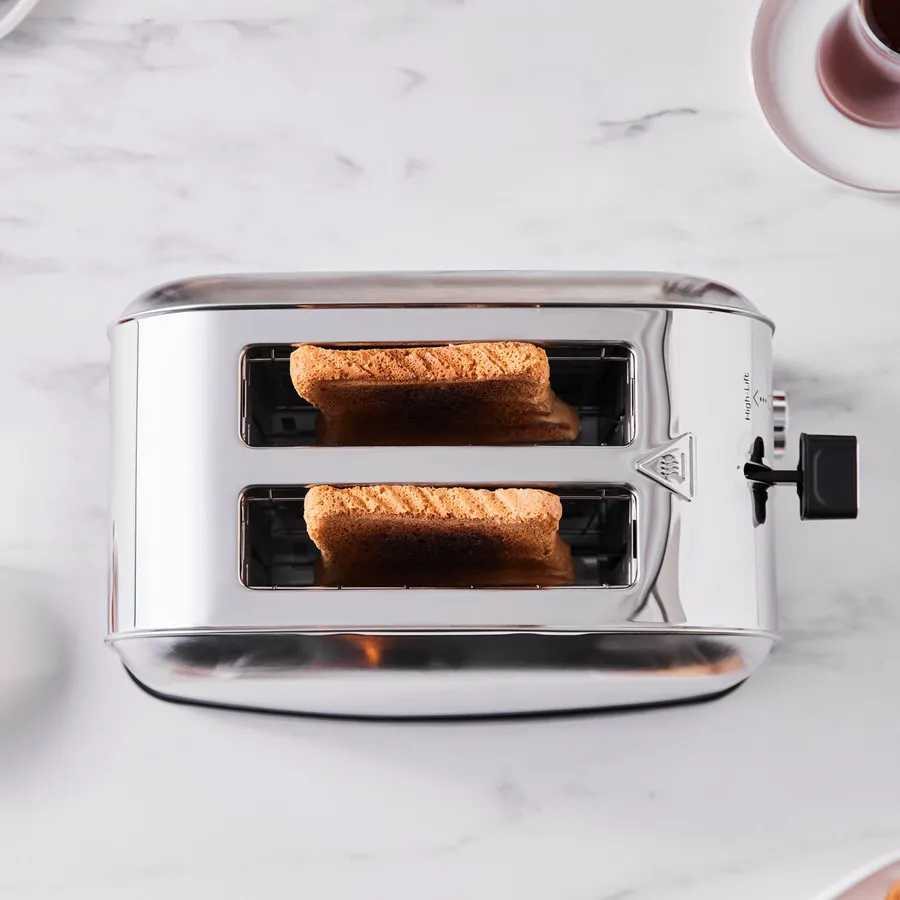 Bread Toaster with Led Time Display, Inox