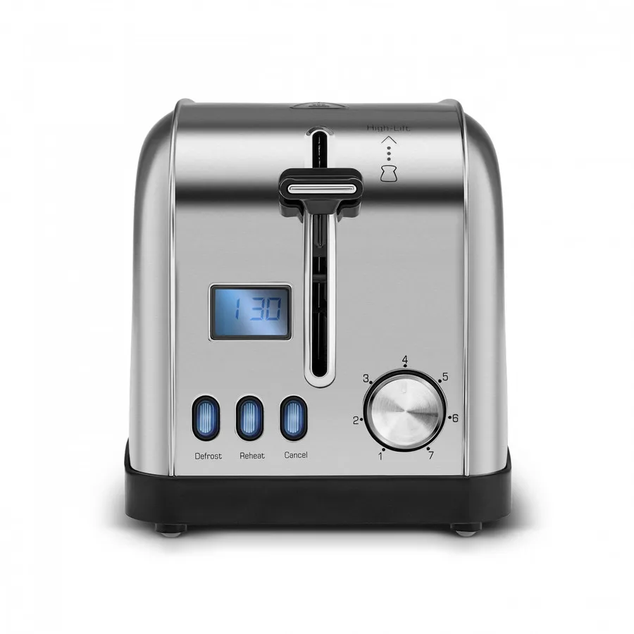 Bread Toaster with Led Time Display, Inox