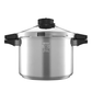 Quick and Safe, 2 Piece Stainless Steel Pressure Cooker Set, Induction, 6+8L