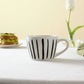 Linda Striped, Porcelain Mug, 350ML, Black