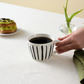 Linda Striped, Porcelain Mug, 350ML, Black