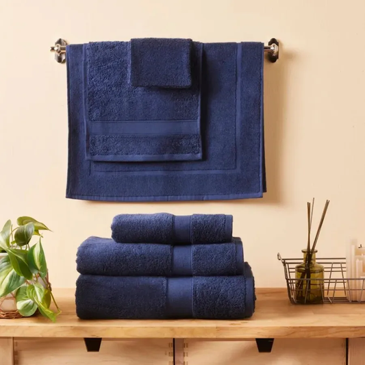 Joey, Egyptian Cotton Bath Towel, 100x150cm, Navy