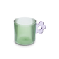 Miracle, Glass Mug, 360ML, Blue Flower