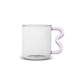 Miracle, Glass Mug, 450ML, Pink Zigzag