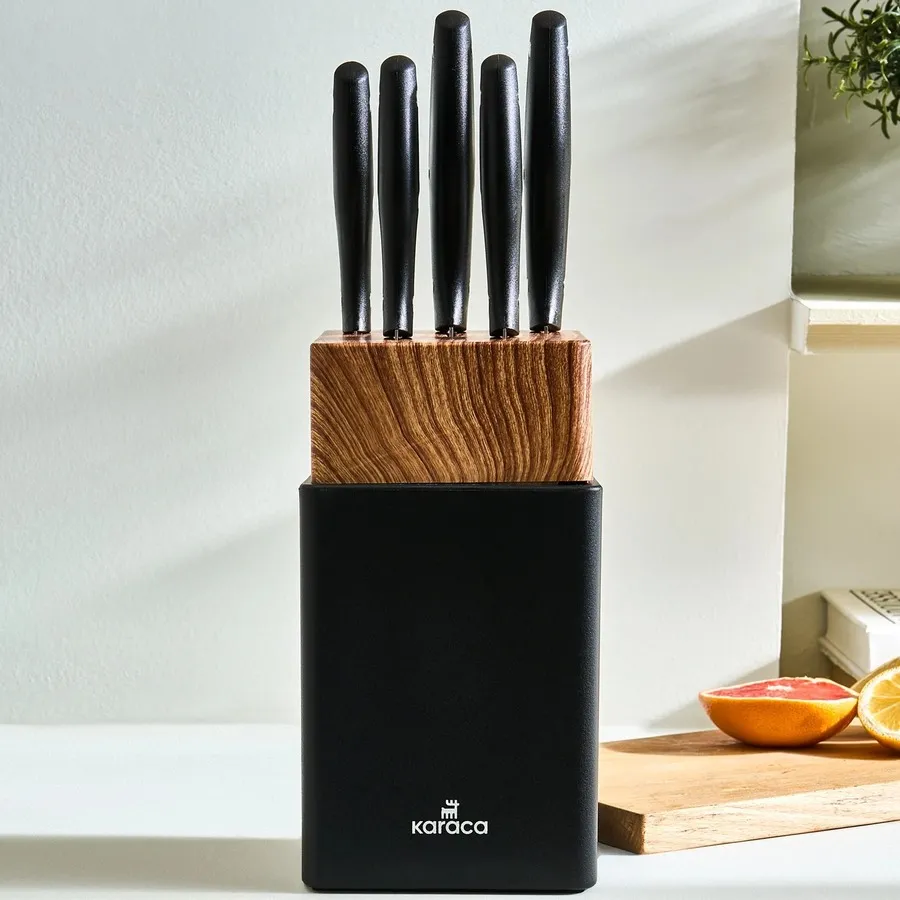 Mastercut, 6 Piece Knife Block Set, Black