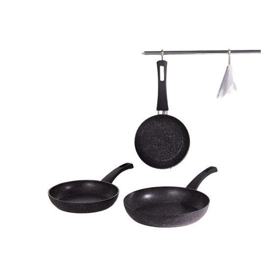 Dide Biogranite, 3 Piece Pan Set, Induction, Black