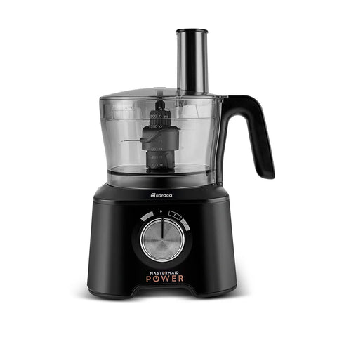 Mastermaid Power Max, 11 in 1 Food Processor, Matte Black Silver, 2500W