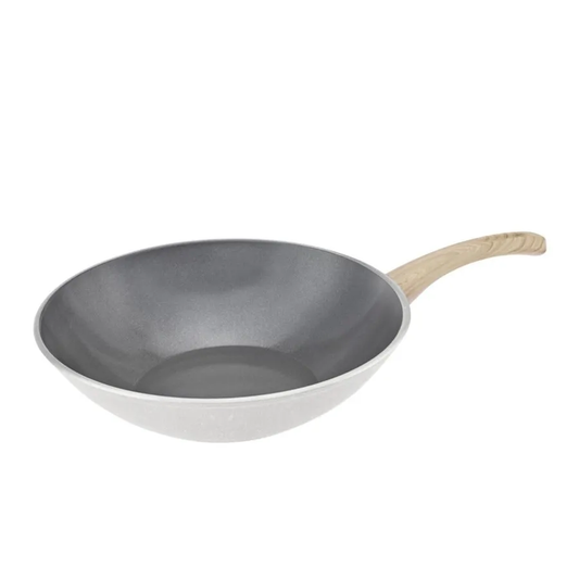 Swiss Crystal, Wok Pan, Induction, 28cm, Cream