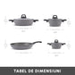 Gris Biogranite, 7 Piece Non-Stick Cookware Set, Induction, Grey