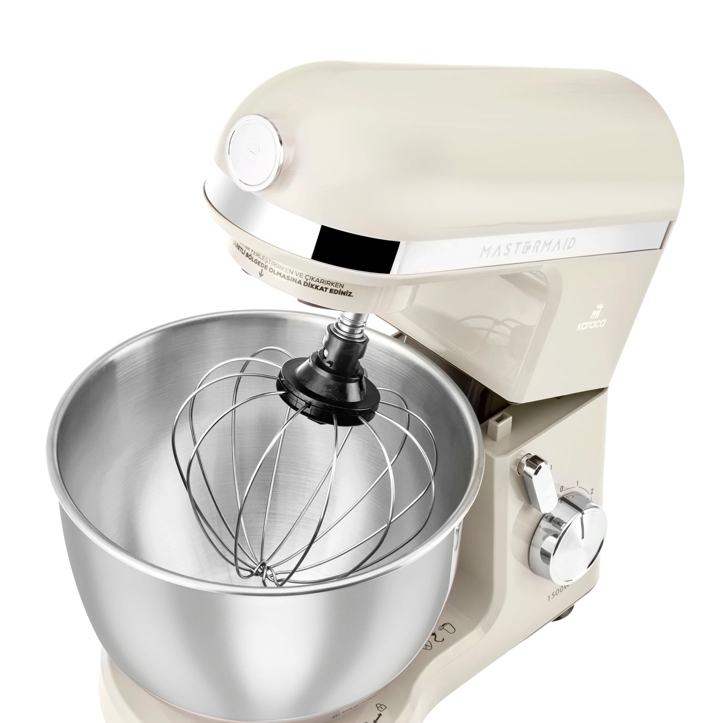 Mastermaid Chef Pro, Twin-Arm Stand Mixer, Soft Cream, 1500W, 5 LT