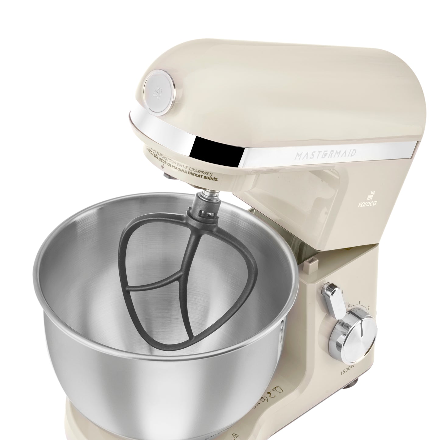 Mastermaid Chef Pro, Twin-Arm Stand Mixer, Soft Cream, 1500W, 5 LT