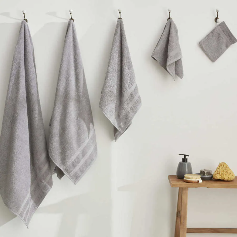 Karaca Wheat Light Grey 100% Cotton Towel Set