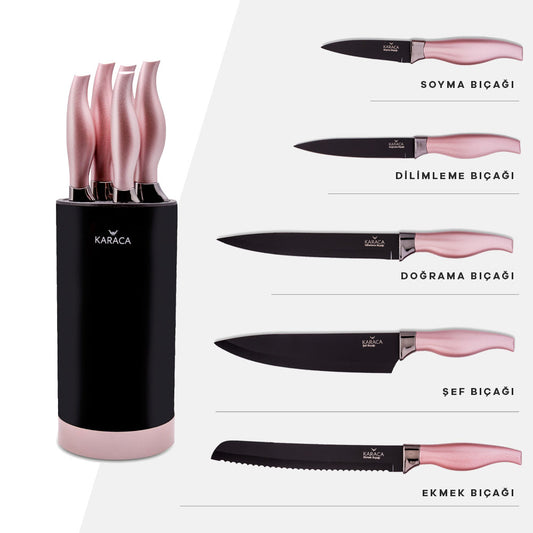 Karaca Rosegold 6 Piece Knife Set