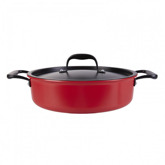 Karaca BioDiamond Pro Non-Stick Induction Cookware Set, 4 Piece, Red Black