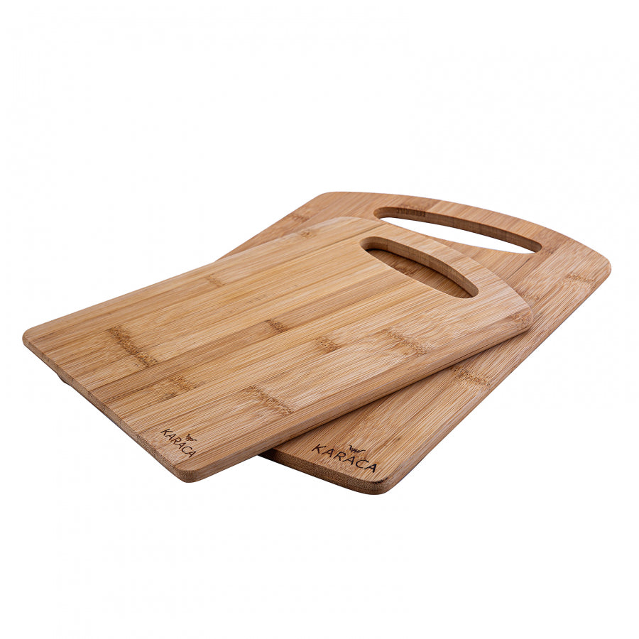 Stark, 2 Piece Bamboo Chopping Board Set, Wood