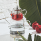 Dora Borosilicate, Glass Teapot Set, Medium, Induction, Transparent