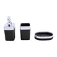 Set de baie pătrat Karaca Home, Negru/Argintiu, 5 piese