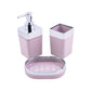 Karaca Home Kare 5 Piece Bathroom Set Pink/Silver